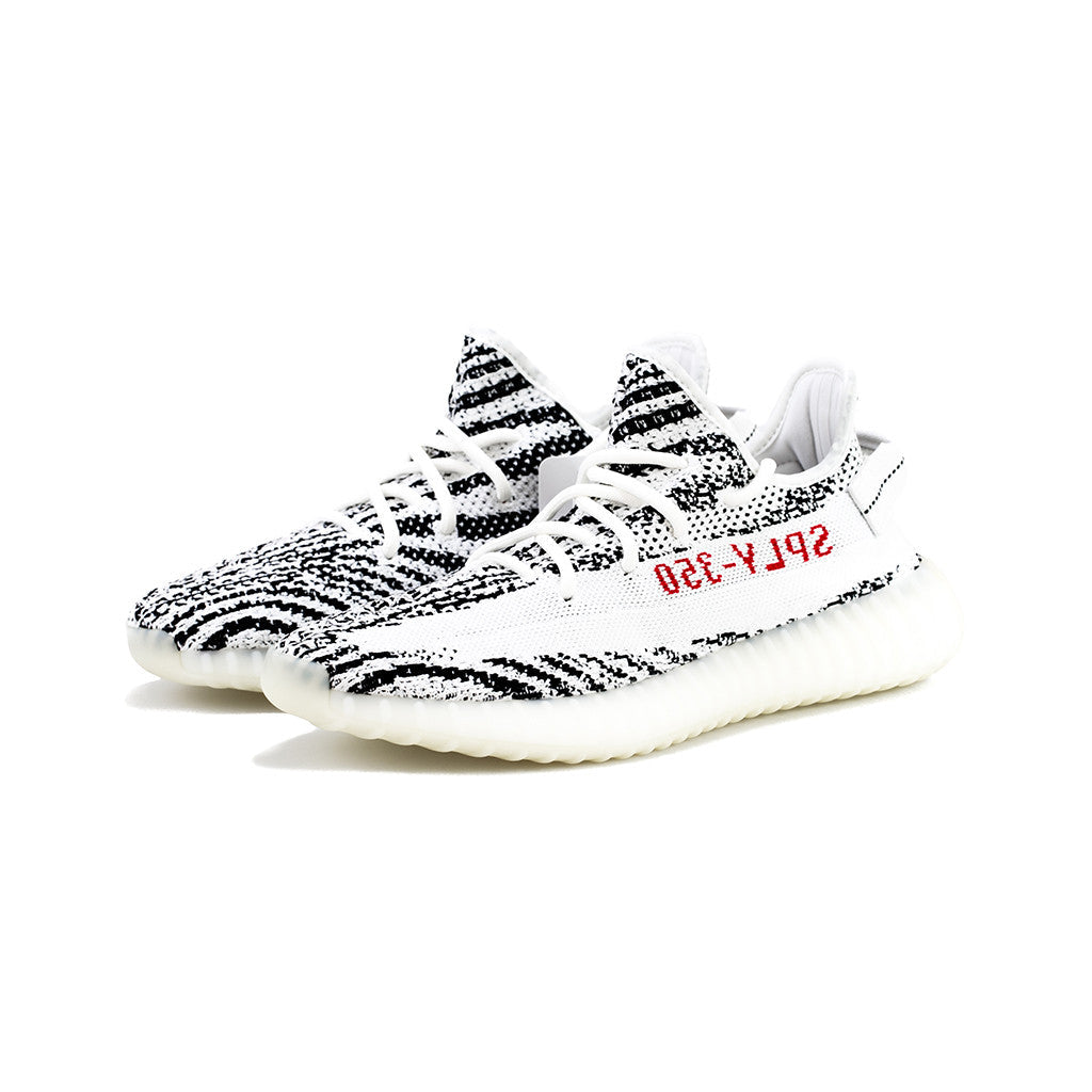 Branded Sneakers 𝓨𝓮𝓮𝔃𝔂 𝕭𝖔𝖔𝖘𝖙 𝟯.𝟱𝟬 'Zebra' (White/Core Black/Red)