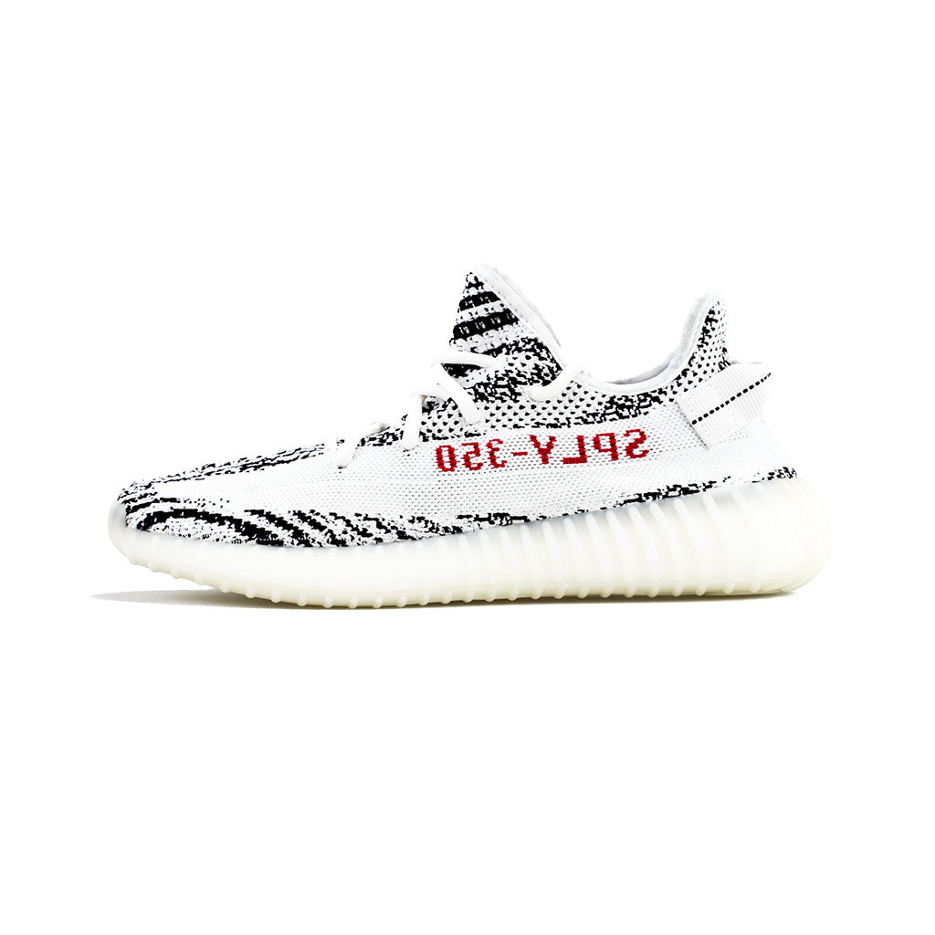 Branded Sneakers 𝓨𝓮𝓮𝔃𝔂 𝕭𝖔𝖔𝖘𝖙 𝟯.𝟱𝟬 'Zebra' (White/Core Black/Red)
